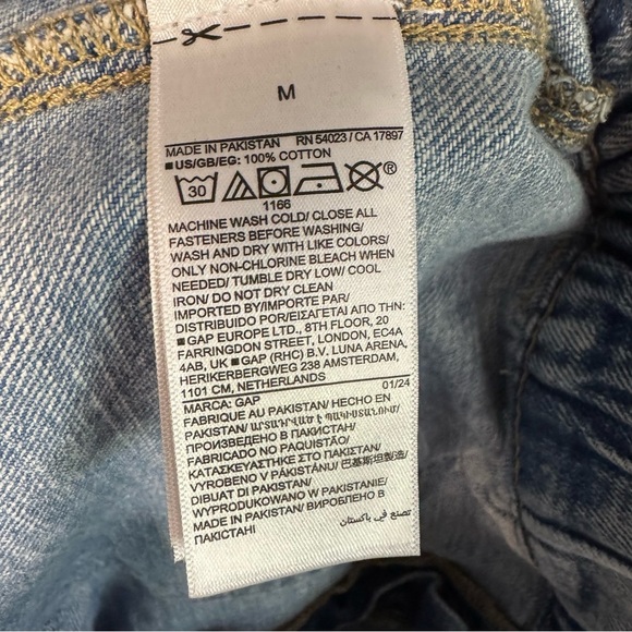 Gap 4" Mid Rise Denim Utility Shorts Jean denim - Picture 8 of 9